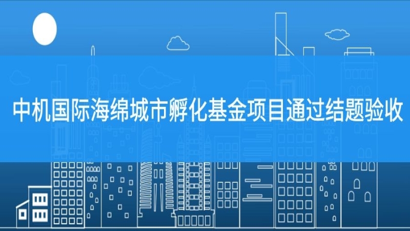 中機(jī)國(guó)際海綿城市孵化基金項(xiàng)目通過(guò)結(jié)題驗(yàn)收